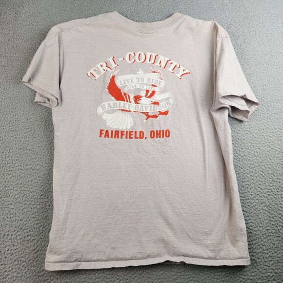 VTG 3D Emblem Harley Davidson Shirt Extra Large 80s Bald Eagle Single Stitch - Picture 8 of 14